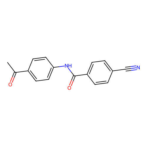 N-(4-acetylphenyl)-4-cyanobenzamide structure