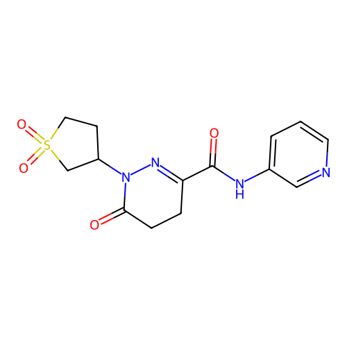 1-(1,1-dioxothiolan-3-yl)-6-oxo-N-pyridin-3-yl-4,5-dihydropyridazine-3-carboxamide structure
