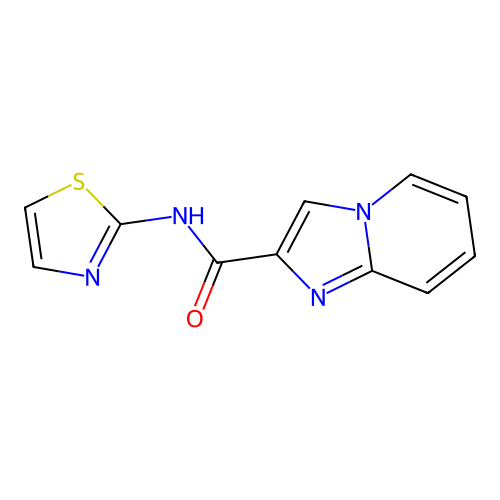 N-(1,3-thiazol-2-yl)imidazo[1,2-a]pyridine-2-carboxamide structure