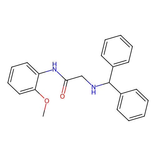 2-(benzhydrylamino)-N-(2-methoxyphenyl)acetamide structure