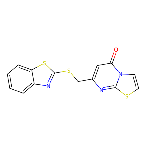 7-(1,3-Benzothiazol-2-ylsulfanylmethyl)-[1,3]thiazolo[3,2-a]pyrimidin-5-one structure