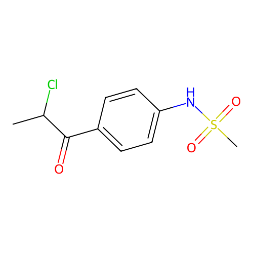 N-[4-(2-chloropropanoyl)phenyl]methanesulfonamide structure