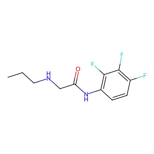 2-(propylamino)-N-(2,3,4-trifluorophenyl)acetamide structure
