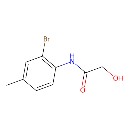 N-(2-bromo-4-methylphenyl)-2-hydroxyacetamide structure