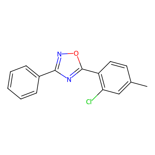 5-(2-Chloro-4-methylphenyl)-3-phenyl-1,2,4-oxadiazole structure