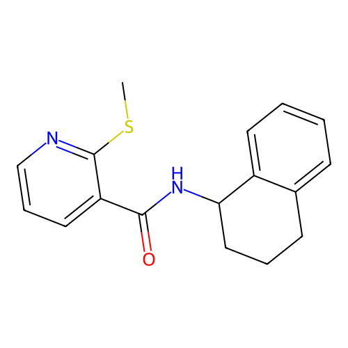 2-(Methylthio)-N-(1,2,3,4-tetrahydronaphthalen-1-yl)nicotinamide structure