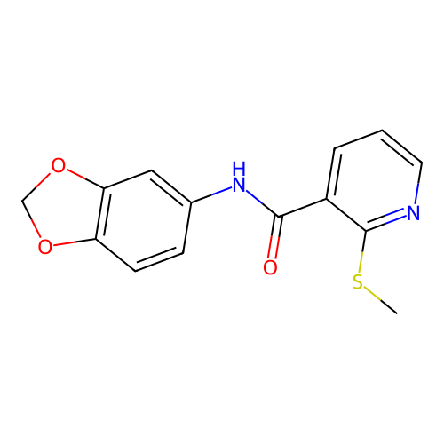 N-(1,3-benzodioxol-5-yl)-2-methylsulfanylpyridine-3-carboxamide structure