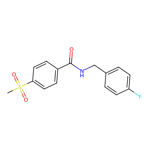 N-[(4-fluorophenyl)methyl]-4-methylsulfonylbenzamide structure
