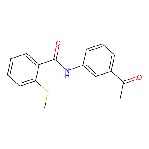 N-(3-acetylphenyl)-2-(methylthio)benzamide structure