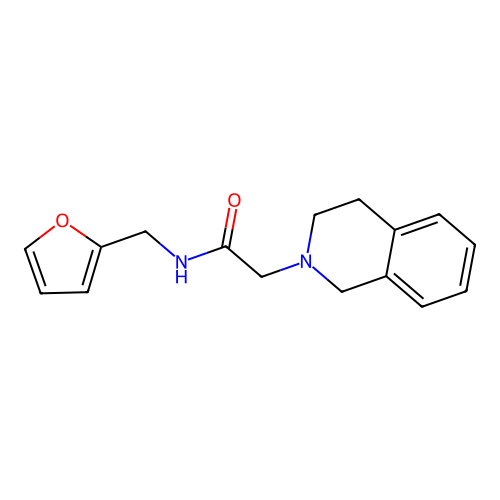 2-(3,4-dihydro-1H-isoquinolin-2-yl)-N-(furan-2-ylmethyl)acetamide structure
