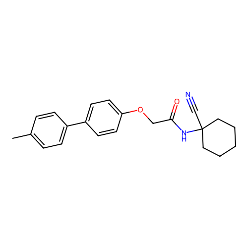 N-(1-cyanocyclohexyl)-2-[4-(4-methylphenyl)phenoxy]acetamide structure