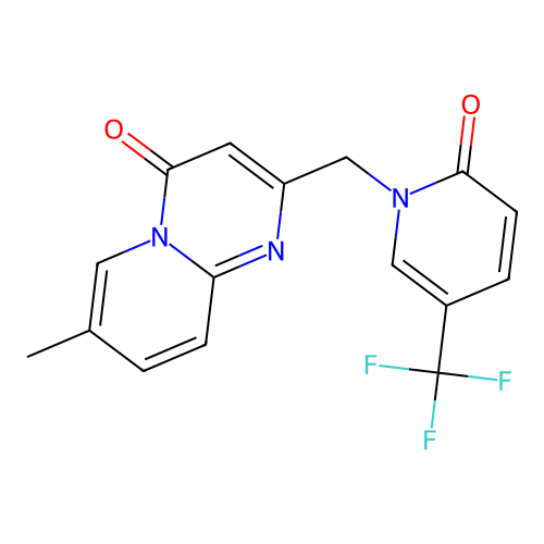7-methyl-2-[[2-oxo-5-(trifluoromethyl)pyridin-1-yl]methyl]pyrido[1,2-a]pyrimidin-4-one structure