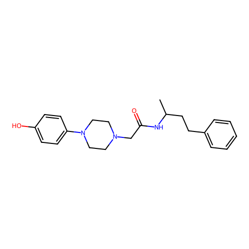 2-(4-(4-Hydroxyphenyl)piperazin-1-yl)-N-(4-phenylbutan-2-yl)acetamide structure