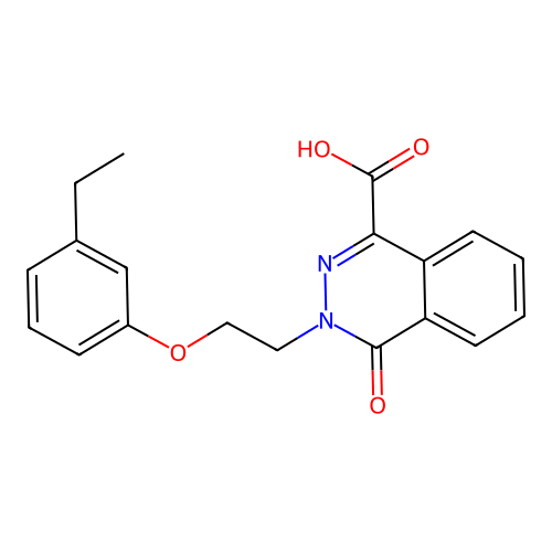 3-[2-(3-Ethylphenoxy)ethyl]-4-oxophthalazine-1-carboxylic acid structure