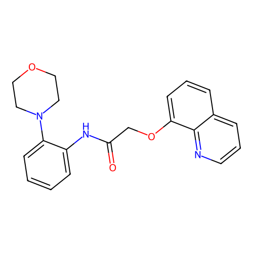 N-(2-Morpholinophenyl)-2-(quinolin-8-yloxy)acetamide structure