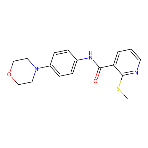 2-(Methylthio)-N-(4-morpholinophenyl)nicotinamide structure