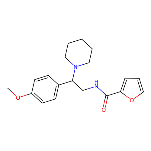 N-[2-(4-methoxyphenyl)-2-(piperidin-1-yl)ethyl]furan-2-carboxamide structure