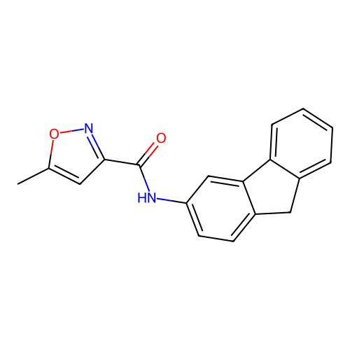 N-(9H-Fluoren-3-yl)-5-methylisoxazole-3-carboxamide structure