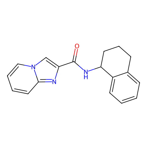 N-(1,2,3,4-tetrahydronaphthalen-1-yl)imidazo[1,2-a]pyridine-2-carboxamide structure