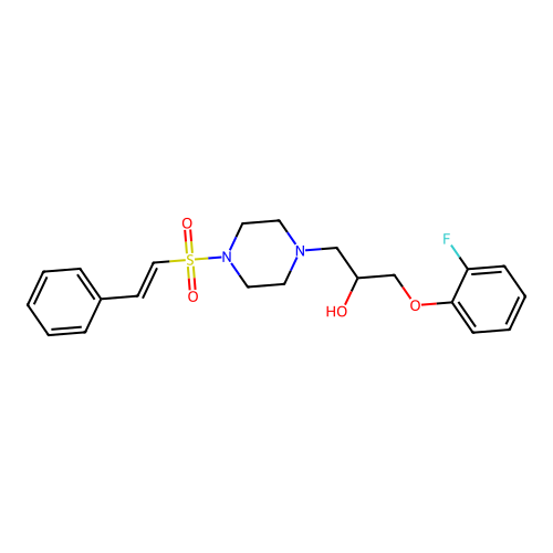 1-(2-Fluorophenoxy)-3-[4-(2-phenylethenesulfonyl)piperazin-1-yl]propan-2-ol structure