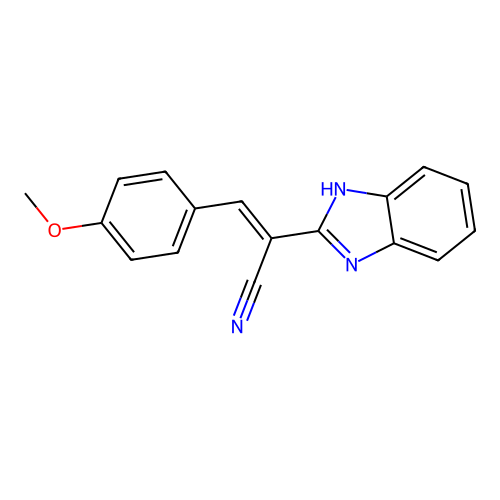 2-(1H-Benzimidazol-2-YL)-3-(4-methoxyphenyl)acrylonitrile structure