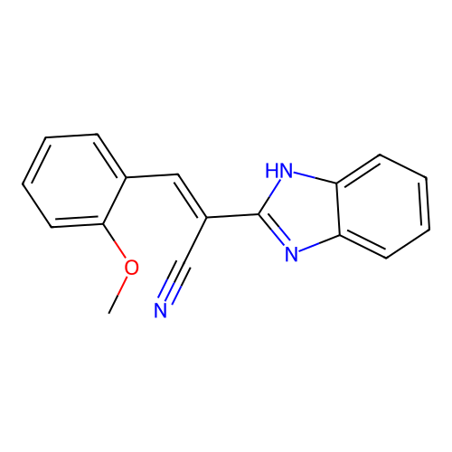 1H-Benzimidazol-2-acetonitrile, alpha-((2methoxyphenyl)methylene)- structure