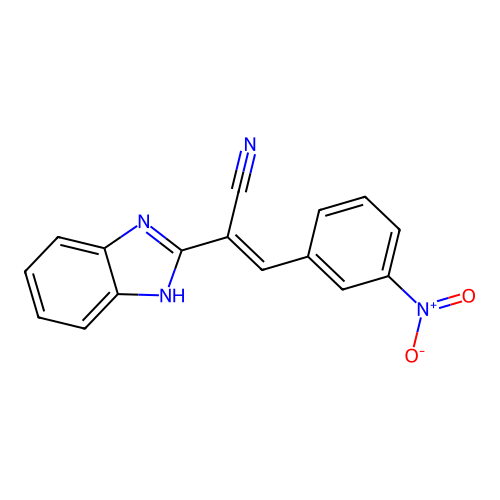 2-(1H-Benzoimidazol-2-yl)-3-(3-nitro-phenyl)-acrylonitrile structure