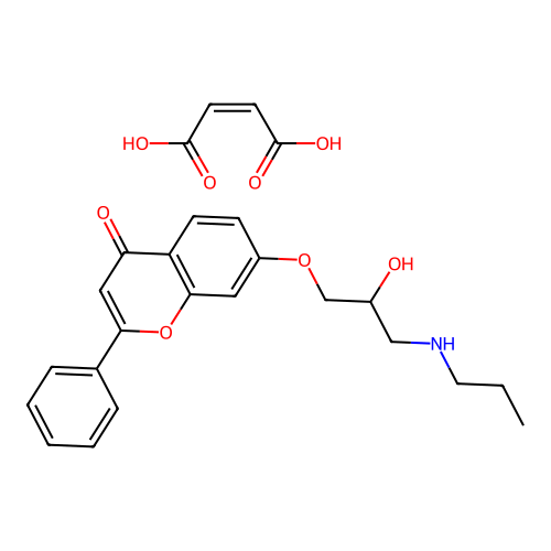 Flavodilol Maleate structure