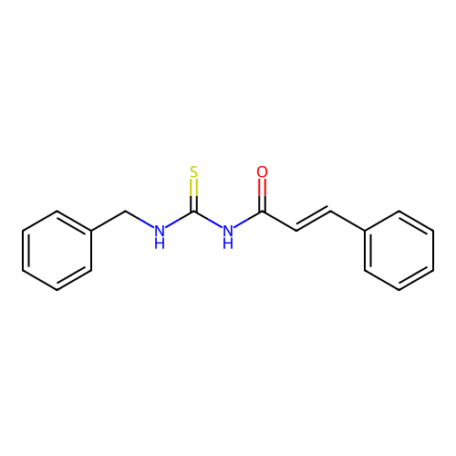 1-Benzyl-3-cinnamoyl-2-thiourea structure