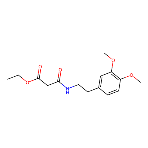 Ethyl 3-[2-(3,4-dimethoxyphenyl)ethylamino]-3-oxo-propanoate structure