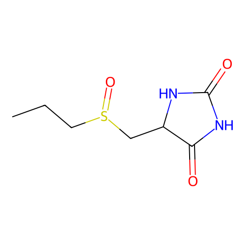 5-[(Propylsulfinyl)methyl]-2,4-imidazolidinedione structure