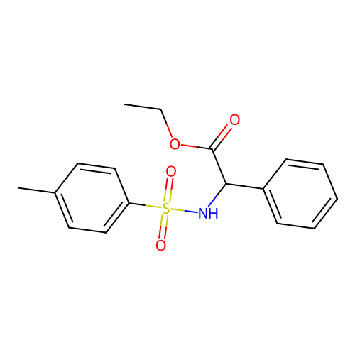Ethyl 2-((4-methylphenyl)sulfonamido)-2-phenylacetate structure