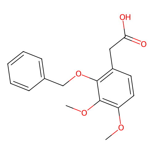 Benzeneacetic acid, 3,4-dimethoxy-2-(phenylmethoxy)- structure