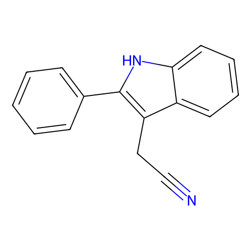 2-Phenylindole-3-acetonitrile structure