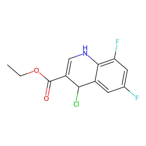 Ethyl 4-chloro-6,8-difluoro-1,4-dihydroquinoline-3-carboxylate structure