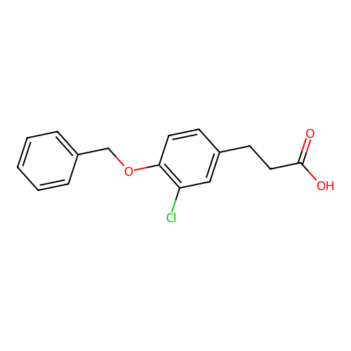 Benzenepropanoic acid, 3-chloro-4-(phenylmethoxy)- structure