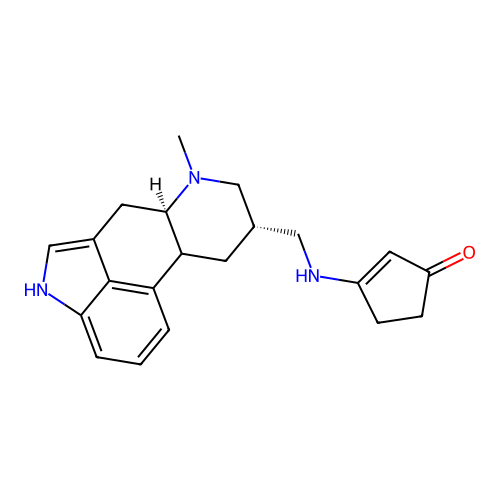 2-Cyclopenten-1-one, 3-((((8-beta)-6-methylergolin-8-yl)methyl)amino)- structure