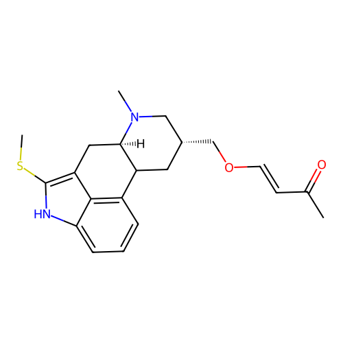 3-Buten-2-one, 4-(((8-beta)-6-methyl-2-(methylthio)ergolin-8-yl)methoxy)- structure