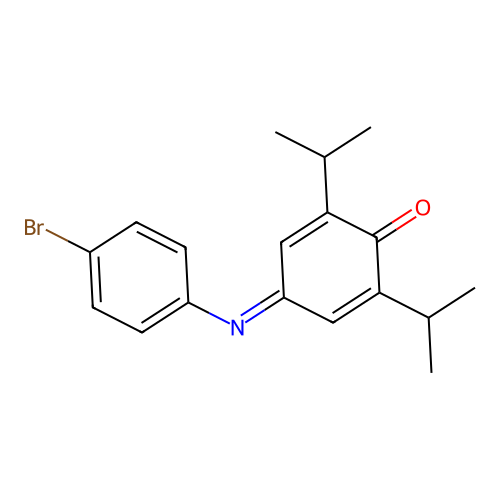 4-(4-Bromophenyl)imino-2,6-di(propan-2-yl)cyclohexa-2,5-dien-1-one structure