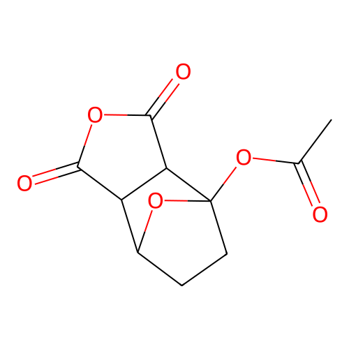 1,3-dioxohexahydro-4,7-epoxy-2-benzofuran-4(1H)-yl acetate structure