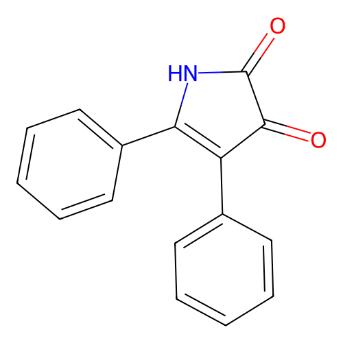 4,5-diphenyl-1H-pyrrole-2,3-dione structure