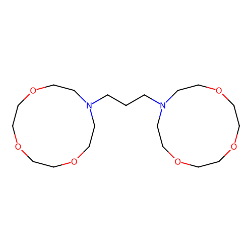 10-[3-(1,4,7-trioxa-10-azacyclododec-10-yl)propyl]-1,4,7-trioxa-10-azacyclododecane structure