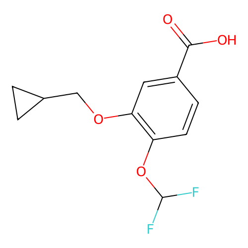 3-(Cyclopropylmethoxy)-4-(difluoromethoxy)benzoic Acid structure