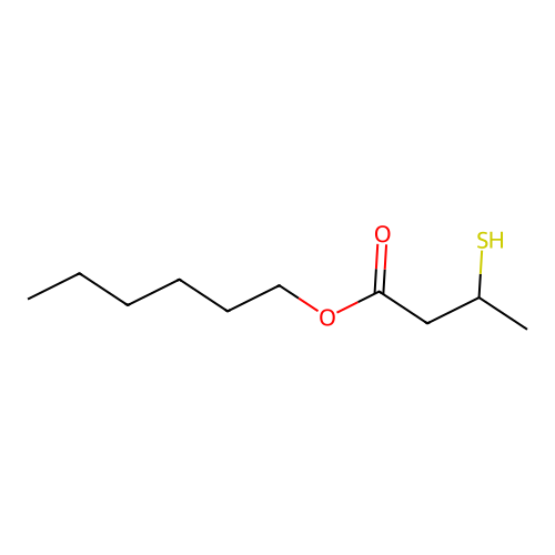 Hexyl 3-mercaptobutanoate structure