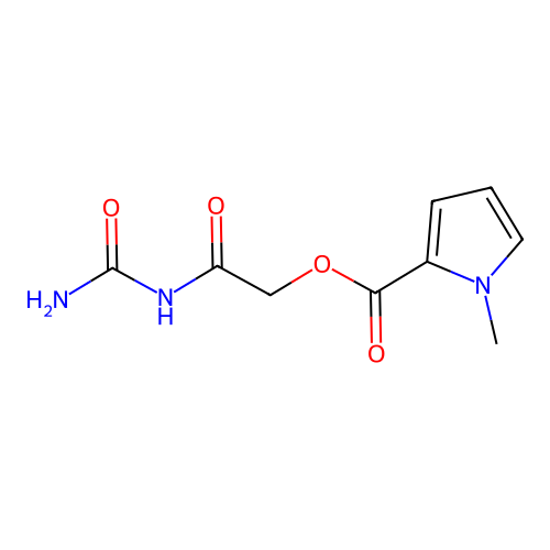 2-Oxo-2-ureidoethyl 1-methyl-1H-pyrrole-2-carboxylate structure