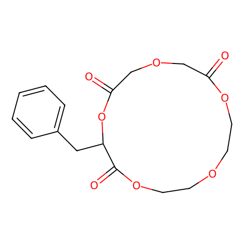 3-Benzyl-1,4,7,10,13-pentaoxacyclopentadecane-2,5,9-trione structure