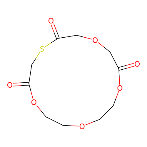 1,4,7,10-Tetraoxa-13-thiacyclopentadecane-3,11,14-trione structure