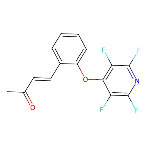 4-[2-[(2,3,5,6-Tetrafluoro-4-pyridinyl)oxy]phenyl]but-3-en-2-one structure