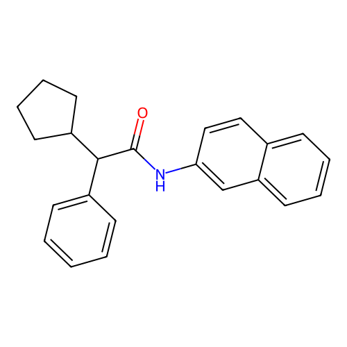 2-cyclopentyl-N-(naphthalen-2-yl)-2-phenylacetamide structure
