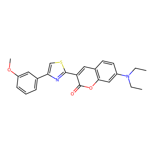 7-(diethylamino)-3-[4-(3-methoxyphenyl)-1,3-thiazol-2-yl]-2H-chromen-2-one structure